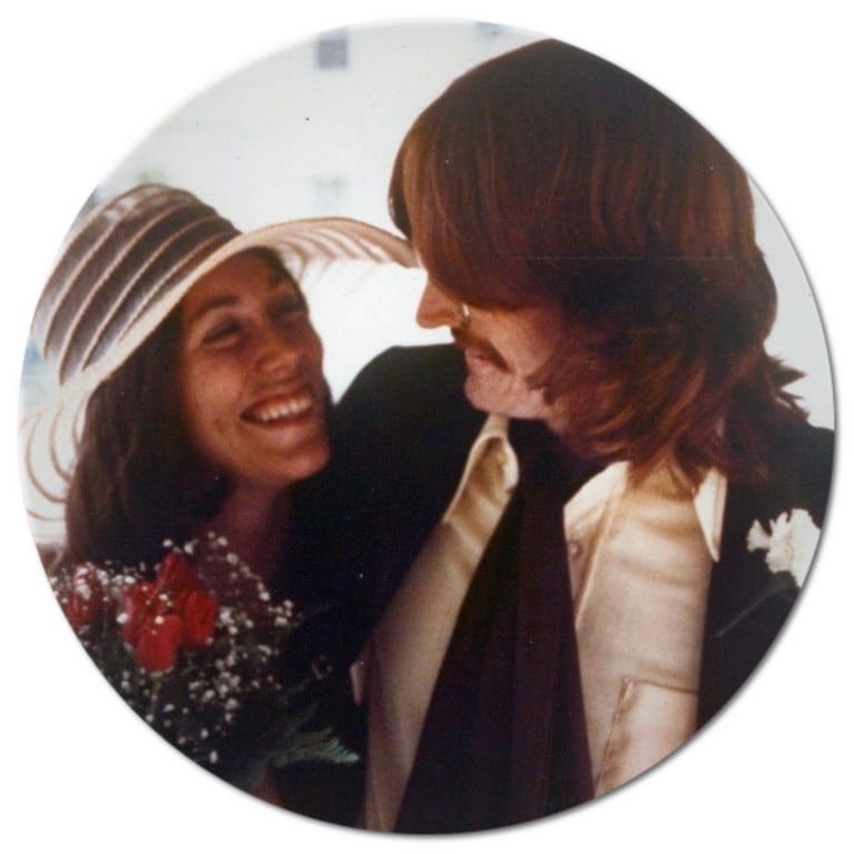 Jan Lilien and Richard W. Brown, Wedding Day, August 9, 1975