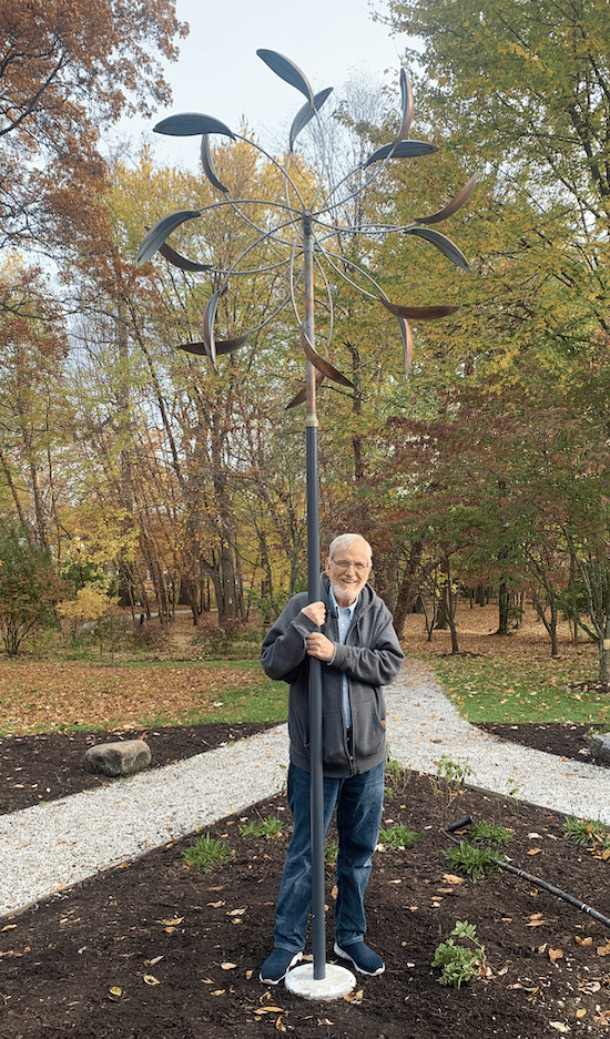 Happy Widow Hugs Jan's Wind Sculpture