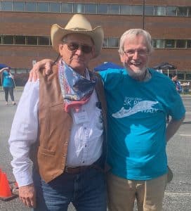 With my friend Gary, a fellow widow, at the 2023 Good Grief 5K Run and Walk.