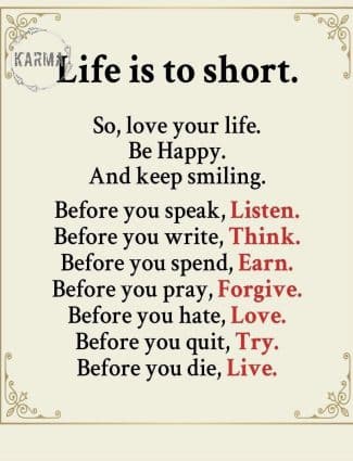 Life is Too Short!