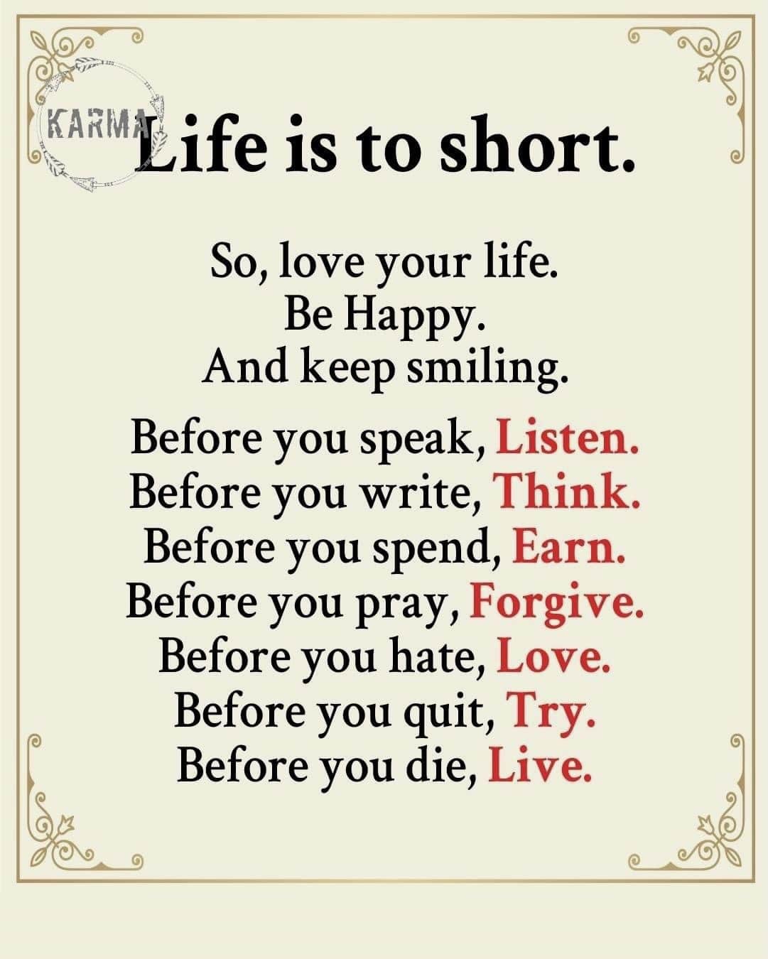 Life is Too Short!