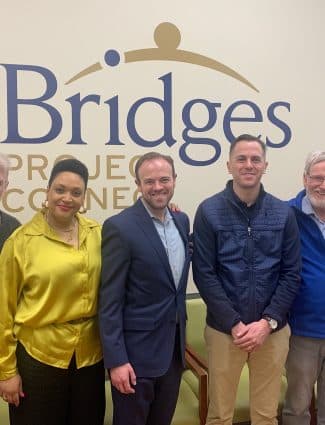 Congressman Rob Menendez visited the Bridges Project Connect office in Newark